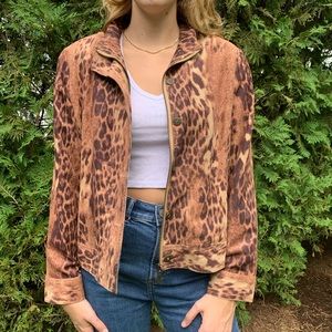 cheetah print jacket blazer